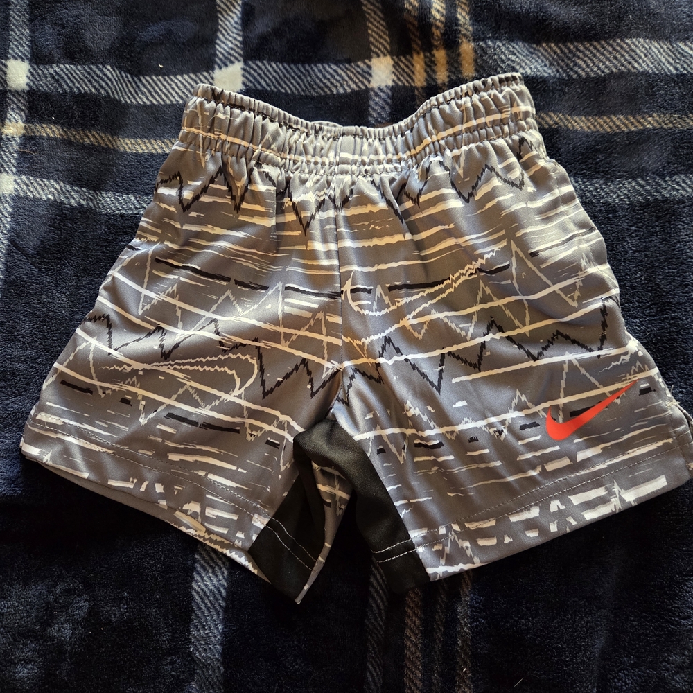 Nike Kids Black and Red Graphic Shorts